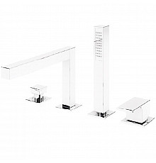 Смеситель на борт ванны Cezares Porta PORTA-BVDM4-BIO Белый матовый