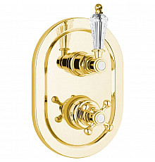Смеситель для душа Cezares Vintage VINTAGE-VDIM2-T-03/24-Sw с термостатом Золото 24 карат