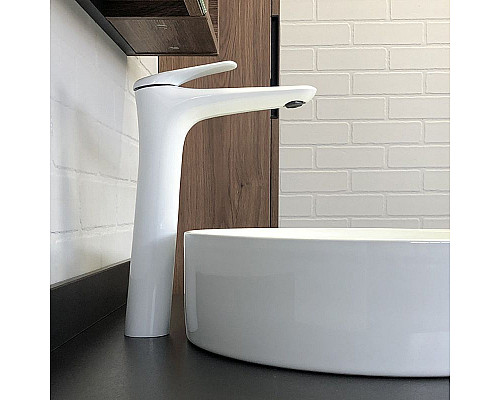 Купить Смеситель для раковины Comforty FC074B-CKBT Белый в магазине сантехники Santeh-Crystal.ru