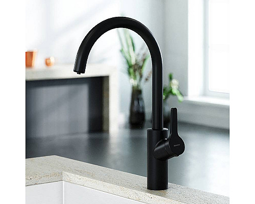 Приобрести Смеситель для кухни Damixa Eclipse 310721300 Черный матовый в магазине сантехники Santeh-Crystal.ru