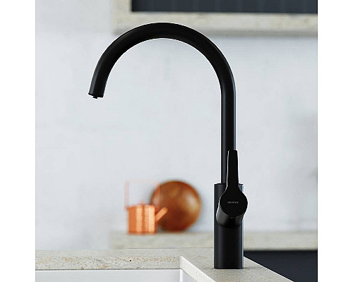 Приобрести Смеситель для кухни Damixa Eclipse 310721300 Черный матовый в магазине сантехники Santeh-Crystal.ru