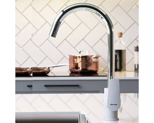 Santeh-Crystal.ru: Смеситель для кухни Damixa RedBlu Origin Balance 790730000 Хром Белый Купить Смеситель для кухни Damixa RedBlu Origin Balance 790730000 Хром Белый в магазине сантехники Santeh-Crystal.ru