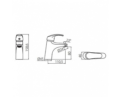 Купить Смеситель для раковины Damixa Palace One 410210038 Хром в магазине сантехники Santeh-Crystal.ru