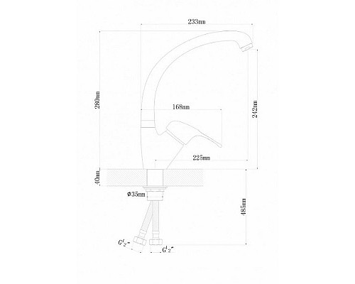 Приобрести Смеситель для кухни Florentina Омега 313.12H.1123.104 Бежевый в магазине сантехники Santeh-Crystal.ru
