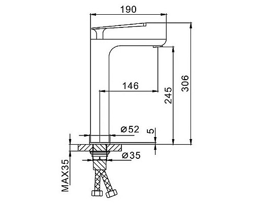 Заказать Смеситель для раковины Frap F1052-57 Черный матовый в магазине сантехники Santeh-Crystal.ru