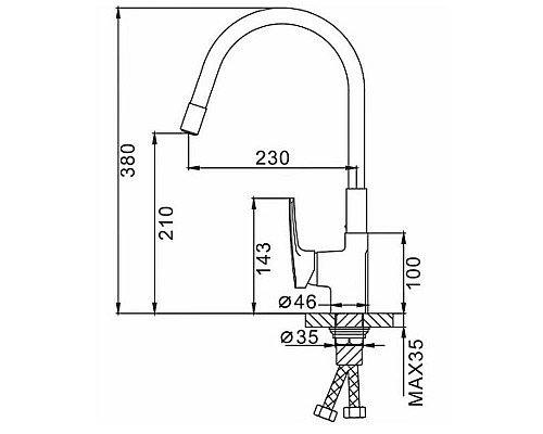 Заказать Смеситель для кухни Frap F4453-04 Черный матовый в магазине сантехники Santeh-Crystal.ru