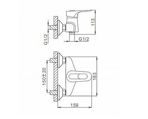 Приобрести Смеситель для душа Frap H04 F2004 Хром в магазине сантехники Santeh-Crystal.ru