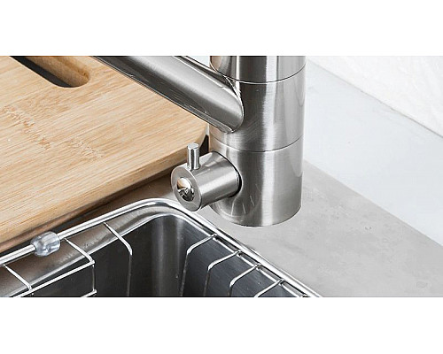 Заказать Смеситель для кухни Frap H21-5 F4321-5 Сатин в магазине сантехники Santeh-Crystal.ru