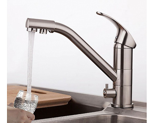 Заказать Смеситель для кухни Frap H21-5 F4321-5 Сатин в магазине сантехники Santeh-Crystal.ru