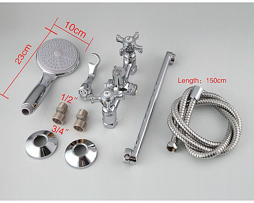 Заказать Смеситель для ванны Frap H24 F2224 универсальный Хром в магазине сантехники Santeh-Crystal.ru