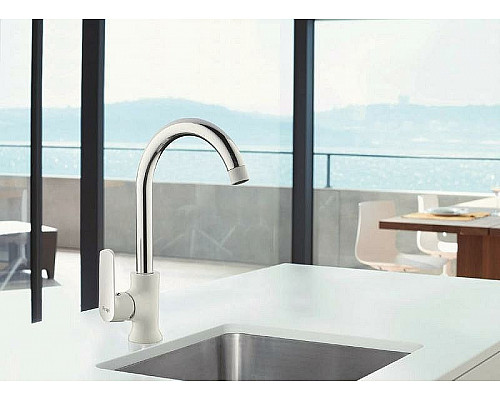 Santeh-Crystal.ru: Смеситель для кухни Frap H31 F4031 Белый Хром Заказать Смеситель для кухни Frap H31 F4031 Белый Хром в магазине сантехники Santeh-Crystal.ru