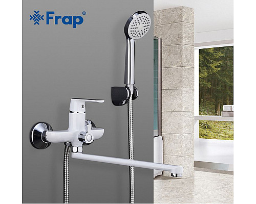 Заказать Смеситель для ванны Frap H31 F2231 универсальный Белый Хром в магазине сантехники Santeh-Crystal.ru