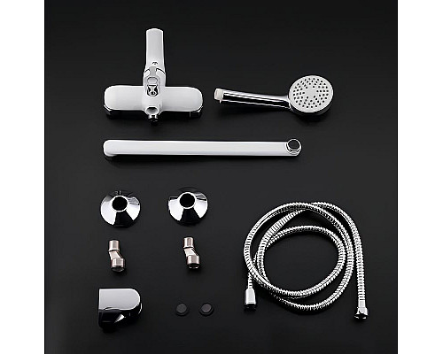 Заказать Смеситель для ванны Frap H31 F2231 универсальный Белый Хром в магазине сантехники Santeh-Crystal.ru