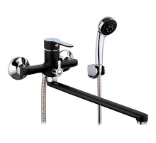 Смеситель для ванны Frap H42 F2242 универсальный Черный матовый Хром