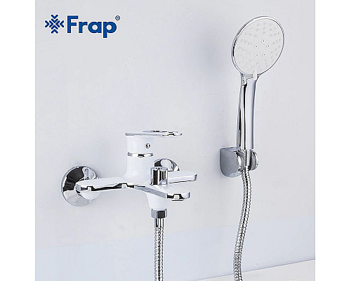 Приобрести Смеситель для ванны Frap H49 F3249 Белый Хром в магазине сантехники Santeh-Crystal.ru