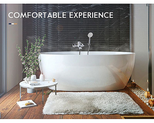 Приобрести Смеситель для ванны Frap H49 F3249 Белый Хром в магазине сантехники Santeh-Crystal.ru