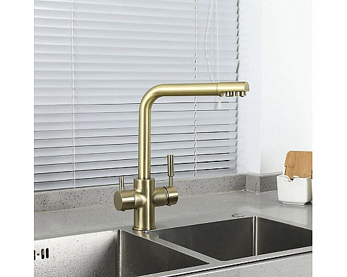 Santeh-Crystal.ru: Смеситель для кухни Frap H52 F4352-3 Сатин золотой Купить Смеситель для кухни Frap H52 F4352-3 Сатин золотой в магазине сантехники Santeh-Crystal.ru