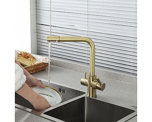 Santeh-Crystal.ru: Смеситель для кухни Frap H52 F4352-3 Сатин золотой Купить Смеситель для кухни Frap H52 F4352-3 Сатин золотой в магазине сантехники Santeh-Crystal.ru