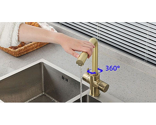 Santeh-Crystal.ru: Смеситель для кухни Frap H52 F4352-3 Сатин золотой Купить Смеситель для кухни Frap H52 F4352-3 Сатин золотой в магазине сантехники Santeh-Crystal.ru
