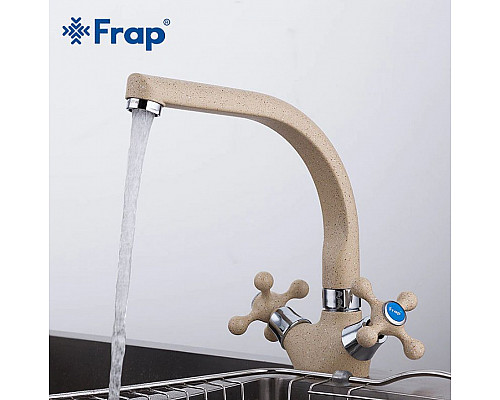 Santeh-Crystal.ru: Смеситель для кухни Frap H5408 F5408-10 Светло-бежевый Купить Смеситель для кухни Frap H5408 F5408-10 Светло-бежевый в магазине сантехники Santeh-Crystal.ru