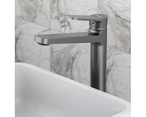 Купить Смеситель для раковины Frap H62-9 F1062-29 Оружейная сталь в магазине сантехники Santeh-Crystal.ru