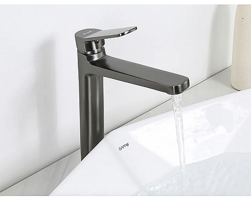 Купить Смеситель для раковины Frap H62-9 F1062-29 Оружейная сталь в магазине сантехники Santeh-Crystal.ru