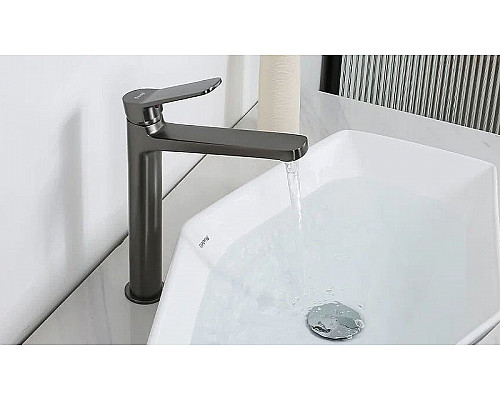 Купить Смеситель для раковины Frap H62-9 F1062-29 Оружейная сталь в магазине сантехники Santeh-Crystal.ru