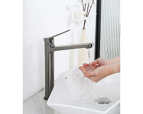 Купить Смеситель для раковины Frap H62-9 F1062-29 Оружейная сталь в магазине сантехники Santeh-Crystal.ru