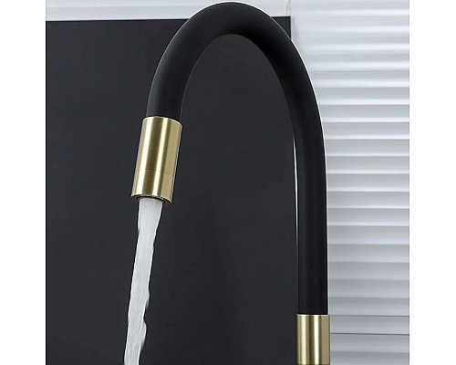 Santeh-Crystal.ru: Смеситель для кухни Frap H69 F4396-3 Сатин золотой Черный Купить Смеситель для кухни Frap H69 F4396-3 Сатин золотой Черный в магазине сантехники Santeh-Crystal.ru