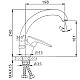 Купить Смеситель для кухни Frap H701 F41701-B Хром в магазине сантехники Santeh-Crystal.ru