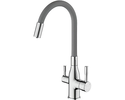 Заказать Смеситель для кухни Frap H96 F4396 Хром Серый в магазине сантехники Santeh-Crystal.ru