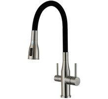 Смеситель для кухни Gappo G4399-65 Сатин Черный