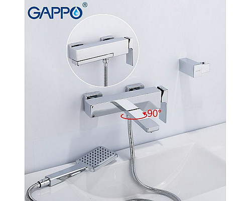 Заказать Смеситель для ванны Gappo G18 G3218 Хром в магазине сантехники Santeh-Crystal.ru