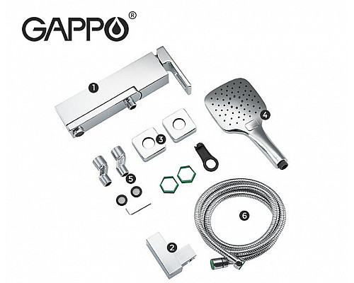 Купить Смеситель для ванны Gappo G18 G3018 Хром в магазине сантехники Santeh-Crystal.ru