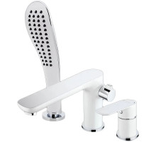 Смеситель на борт ванны Gappo G48 G1148 Белый Хром