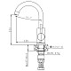 Приобрести Смеситель для кухни Haiba HB72304-3 Нержавеющая сталь в магазине сантехники Santeh-Crystal.ru