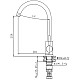 Приобрести Смеситель для кухни Haiba HB71304-3 Нержавеющая сталь в магазине сантехники Santeh-Crystal.ru