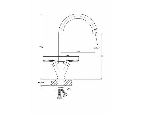 Купить Смеситель для кухни Haiba HB4098 Хром в магазине сантехники Santeh-Crystal.ru