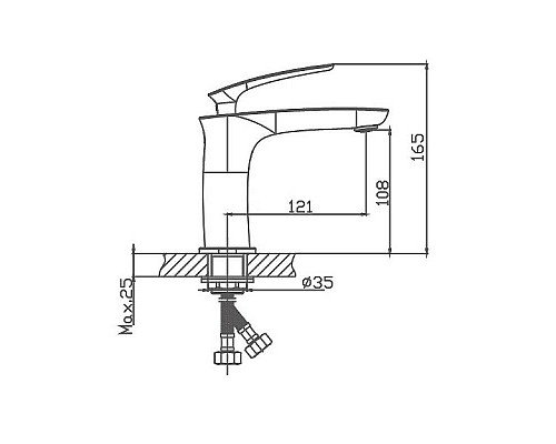 Купить Смеситель для раковины Haiba HB10616 Хром в магазине сантехники Santeh-Crystal.ru