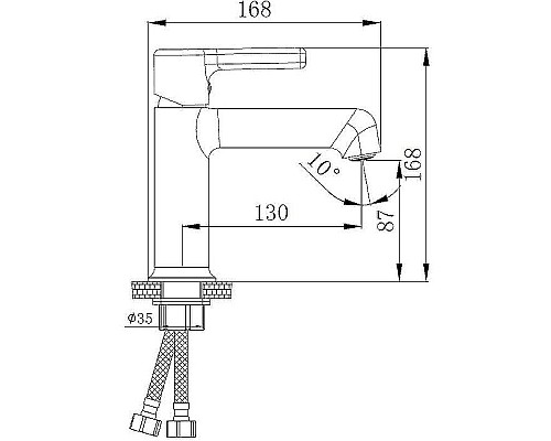 Заказать Смеситель для раковины Haiba HB10814-7 Черный матовый в магазине сантехники Santeh-Crystal.ru