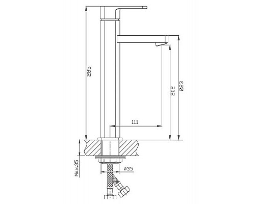 Купить Смеситель для раковины Haiba HB1102 Хром в магазине сантехники Santeh-Crystal.ru