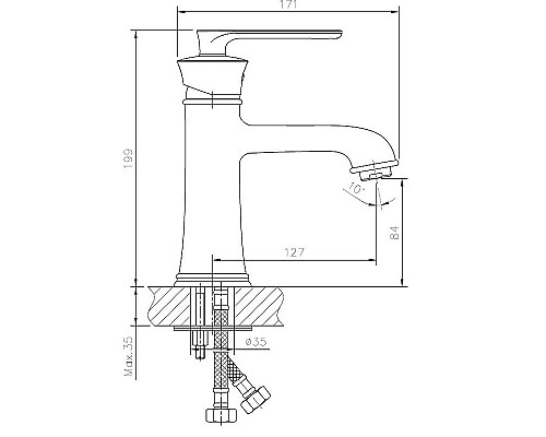 Заказать Смеситель для раковины Haiba HB10181 Хром в магазине сантехники Santeh-Crystal.ru