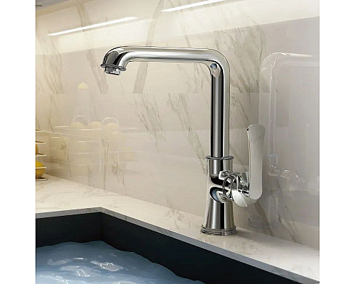 Приобрести Смеситель для кухни Haiba HB70181 Хром в магазине сантехники Santeh-Crystal.ru