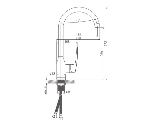 Купить Смеситель для кухни Haiba HB70183 Хром в магазине сантехники Santeh-Crystal.ru