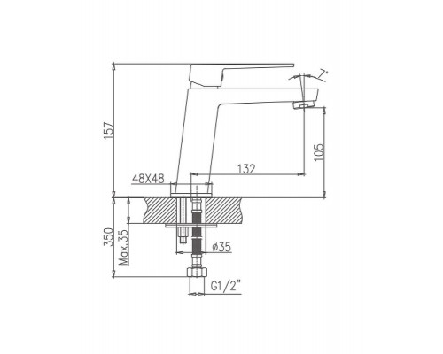 Заказать Смеситель для раковины Haiba HB11191 Хром в магазине сантехники Santeh-Crystal.ru