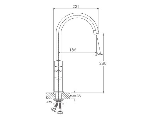 Приобрести Смеситель для кухни Haiba HB70577 Хром в магазине сантехники Santeh-Crystal.ru