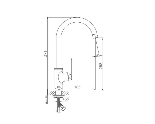 Заказать Смеситель для кухни Haiba HB70589 Хром в магазине сантехники Santeh-Crystal.ru