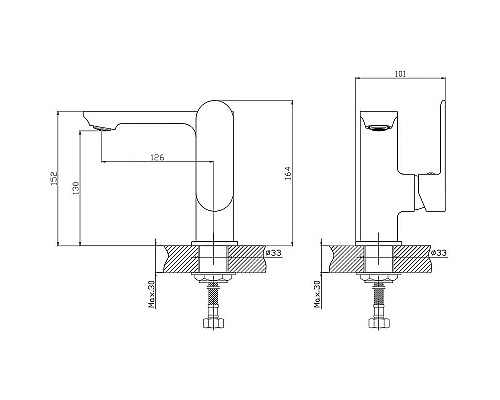 Приобрести Смеситель для раковины Haiba HB12590-7 Черный матовый в магазине сантехники Santeh-Crystal.ru