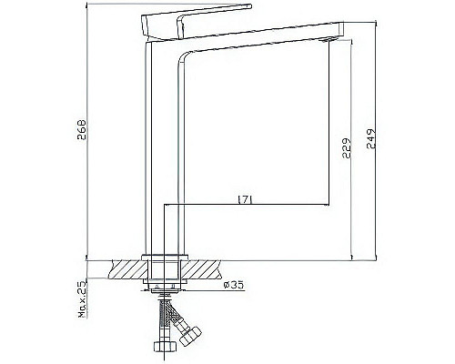 Приобрести Смеситель для раковины Haiba HB11615-7 Черный матовый в магазине сантехники Santeh-Crystal.ru