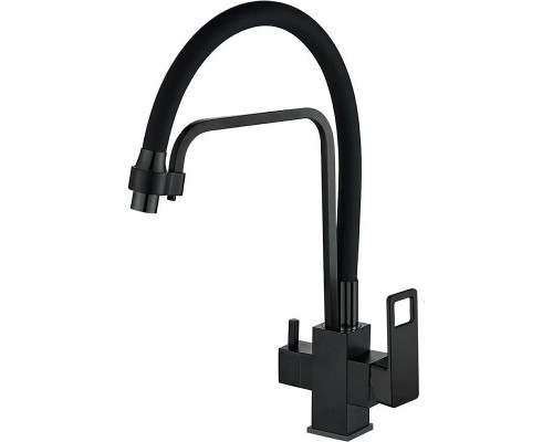 Заказать Смеситель для кухни Haiba HB76615-7 Черный матовый в магазине сантехники Santeh-Crystal.ru